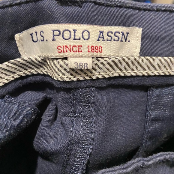 U.S. Polo Assn Men's Chino Trousers 36R Navy Blue Regular Fit - Picture 2 of 5